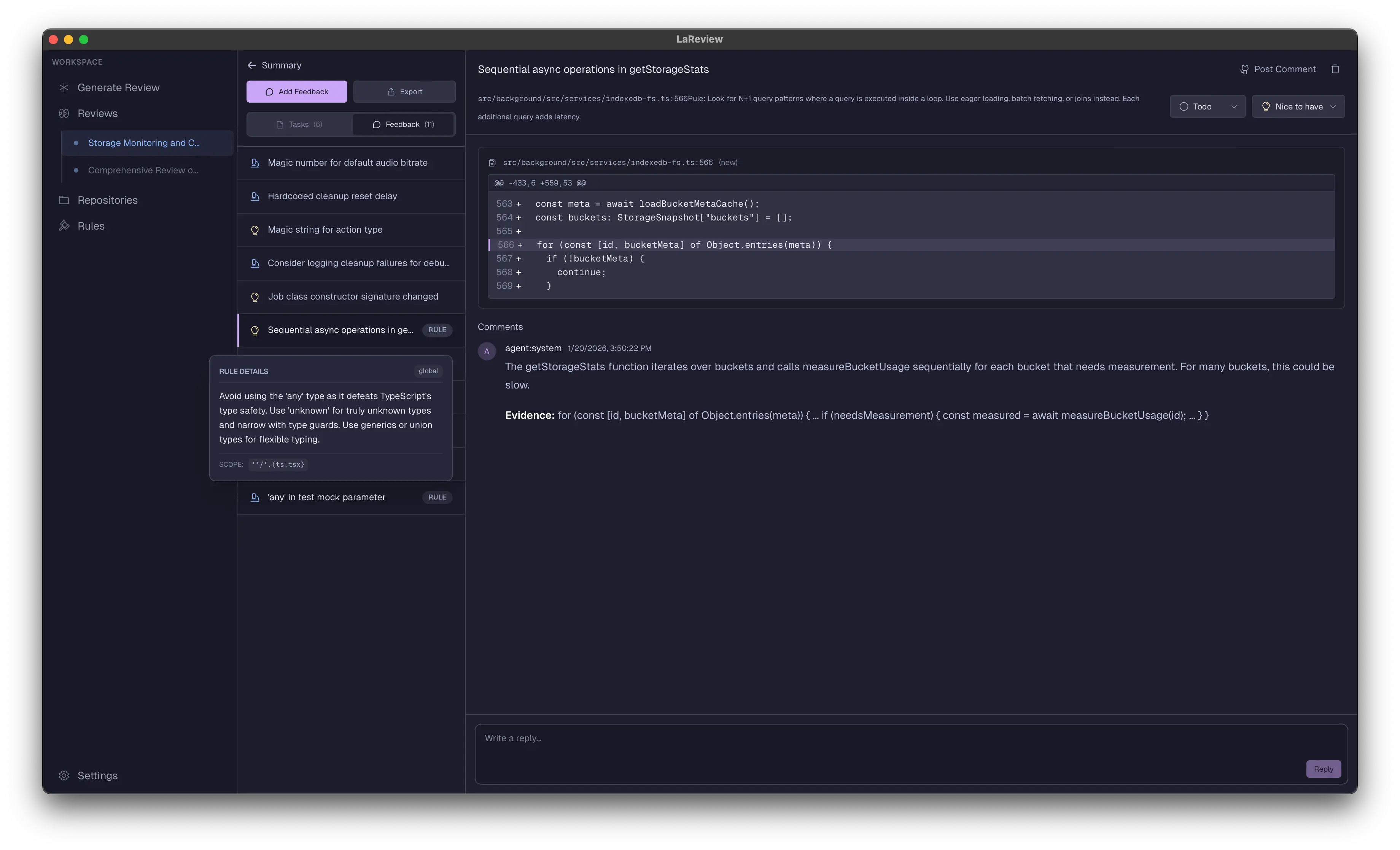 LaReview - The Code Review Workbench