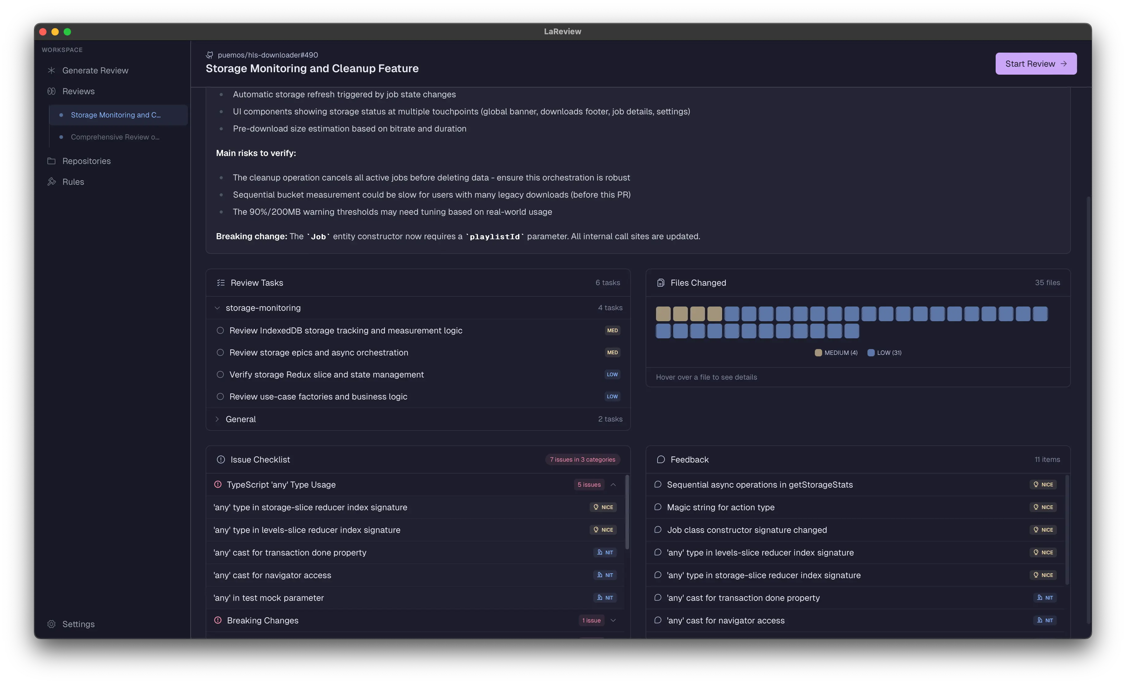 LaReview - The Code Review Workbench